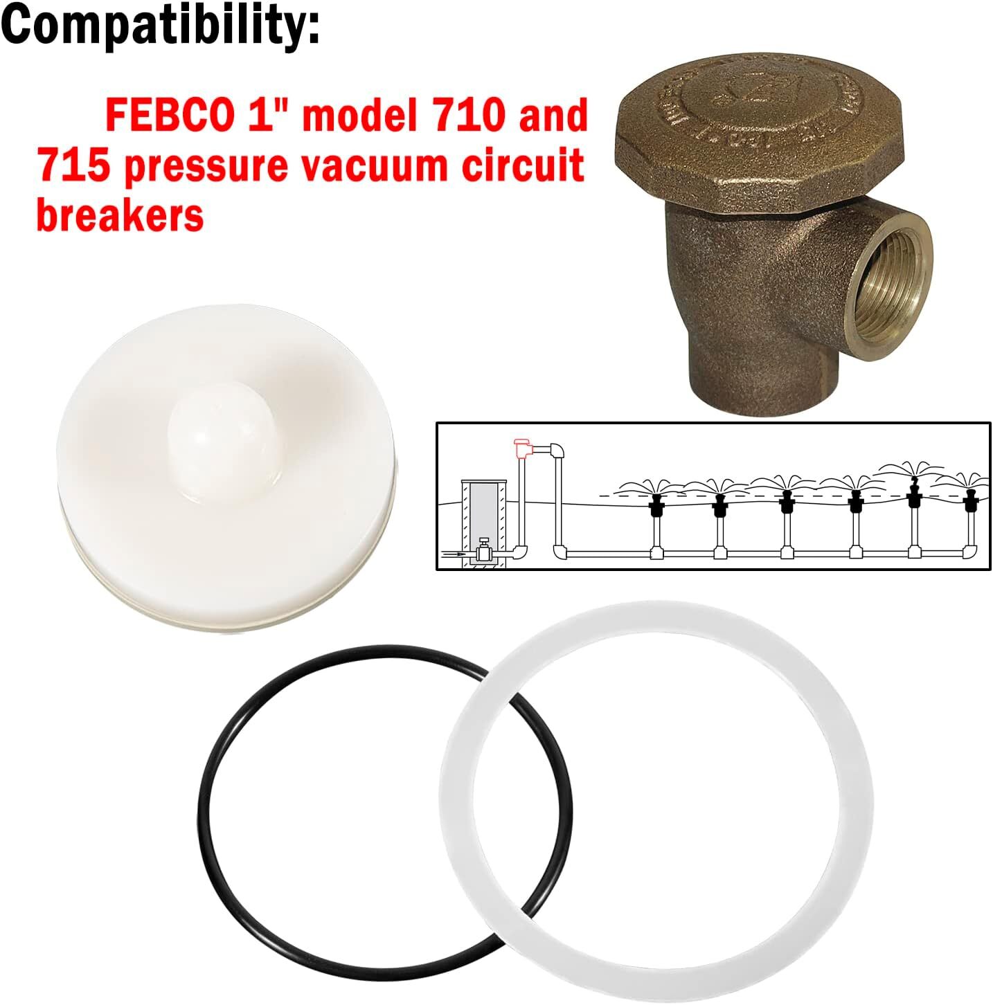 710 1″ Repair Kit 901-549 Bonnet and Poppet Assembly For FEBCO 1″ Model 710/715