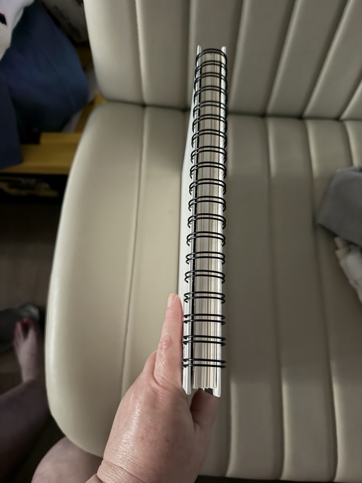 Rae Dunn Large Hard Cover Spiral 17-month Planner Aug. 2026-2027 (Black/Ivory)