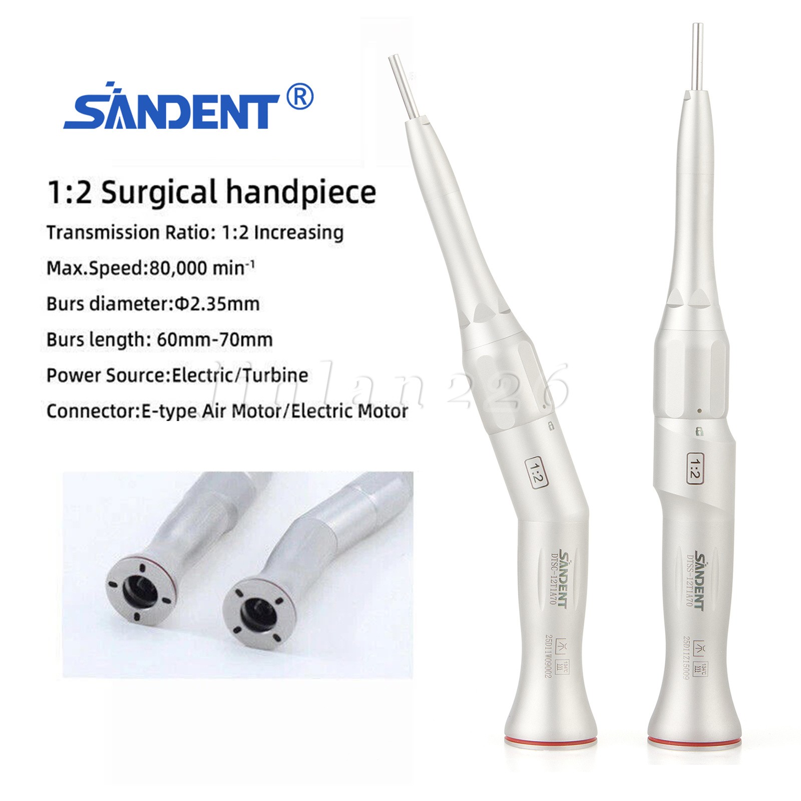 SANDENT Dental 1:2 Surgical Osteotomy Low Speed Handpiece 20º Contra Angle