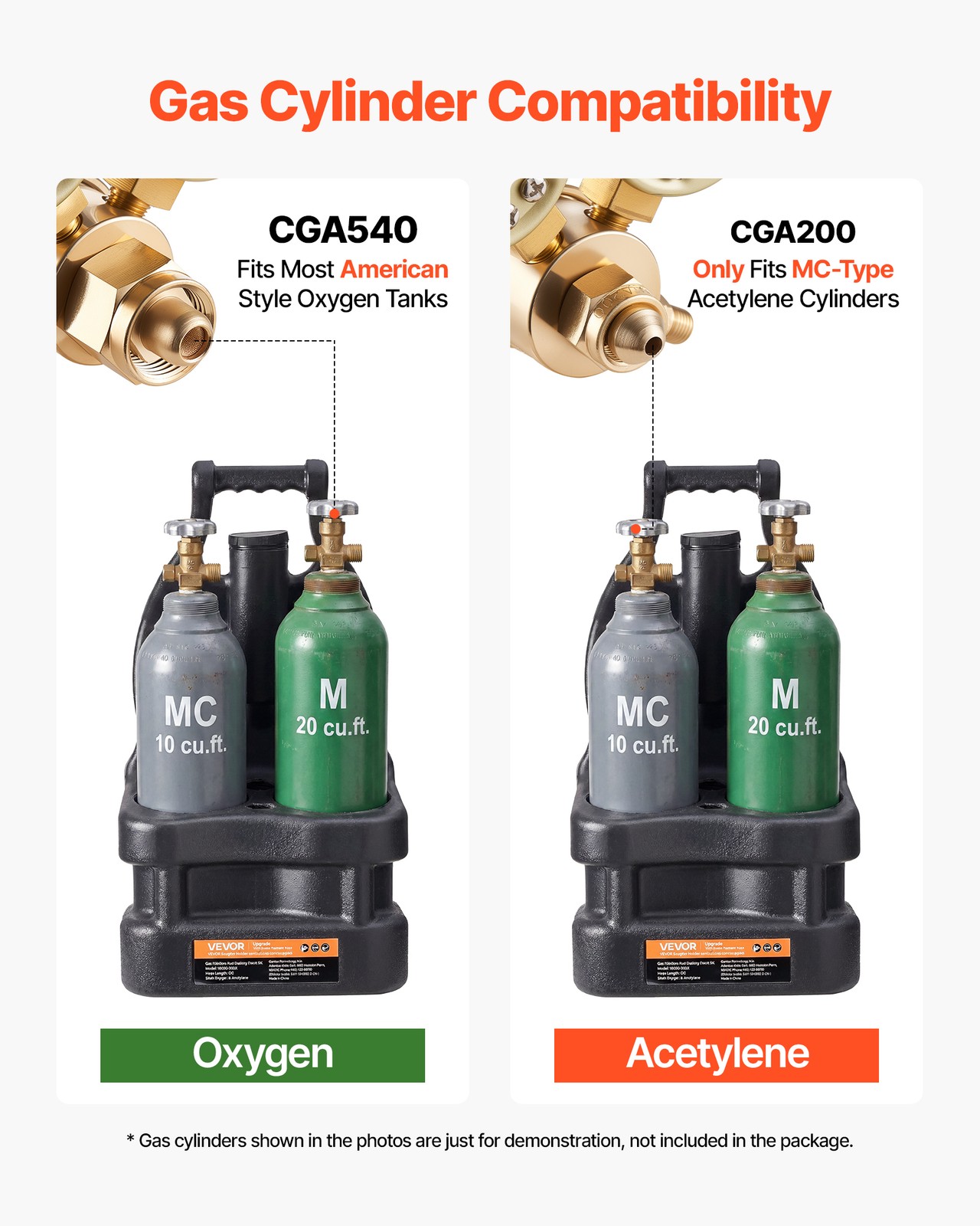 VEVOR Oxygen Acetylene Torch Kit with Check Valves Gas Welding Brazing Torch Kit