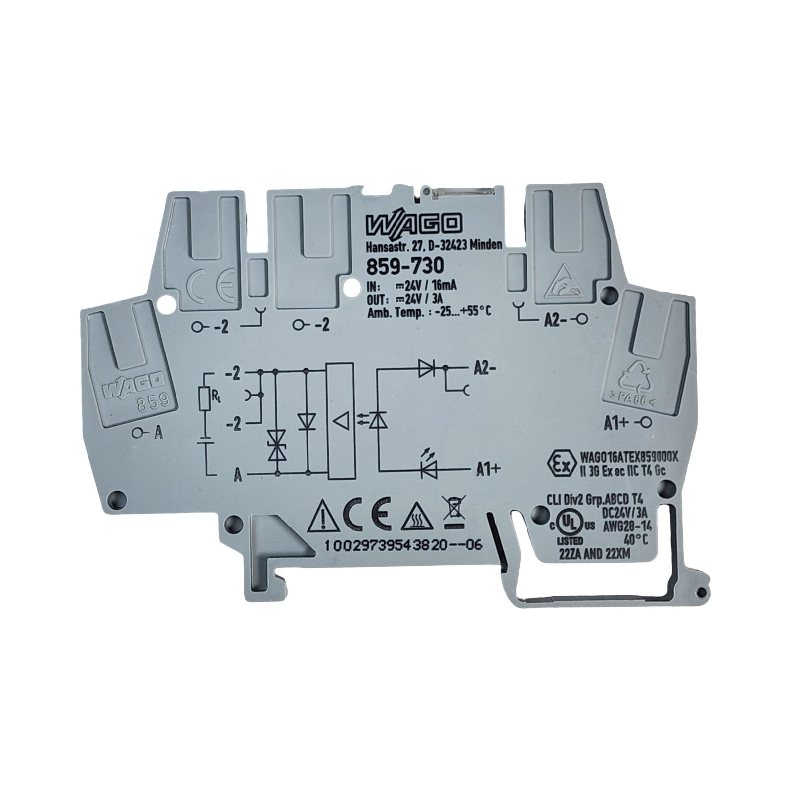 Wago 859-730 Optocoupler Terminal Block