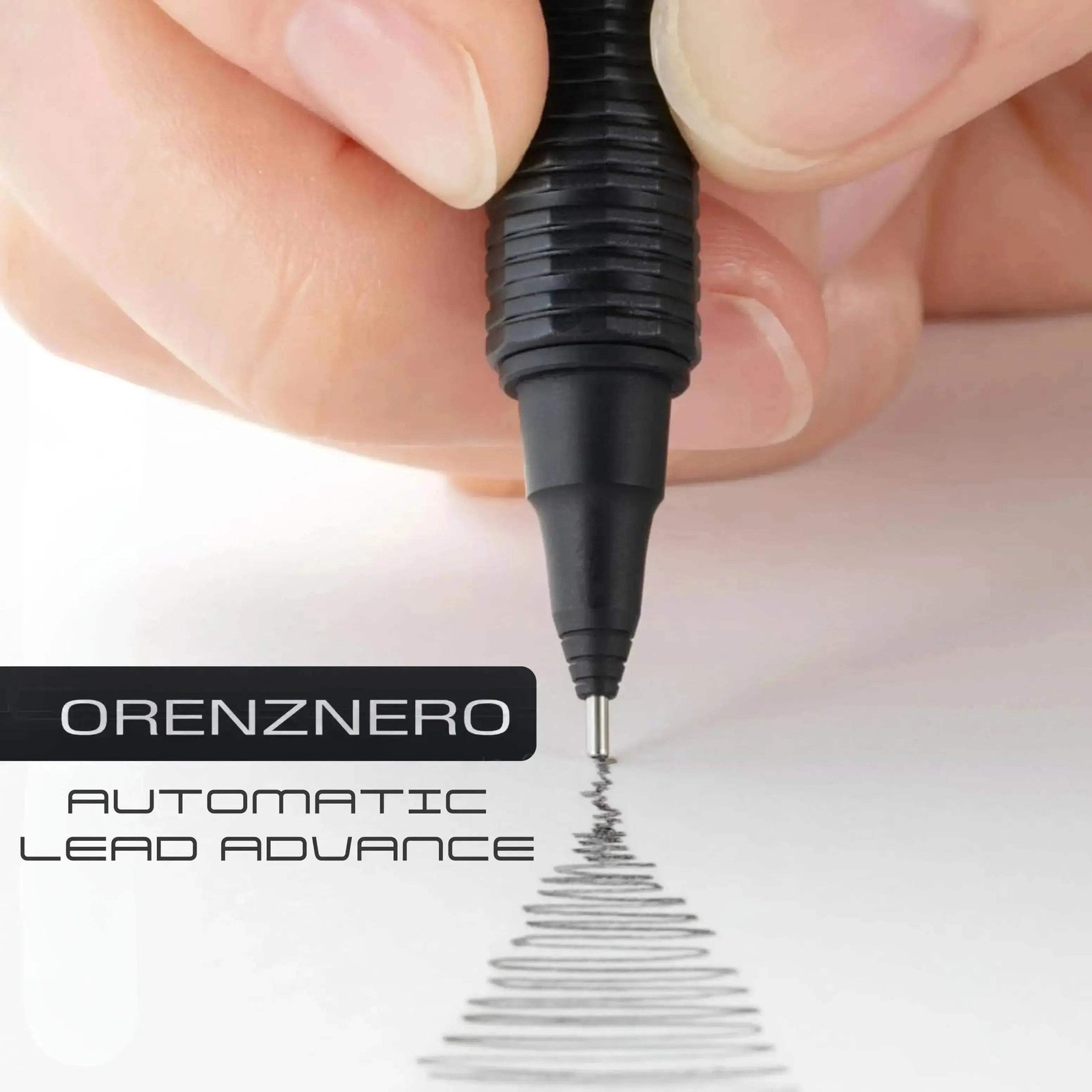 Pentel Orenz Nero Mechanical Drafting Pencil, Automatic Lead Advance, Black Barr