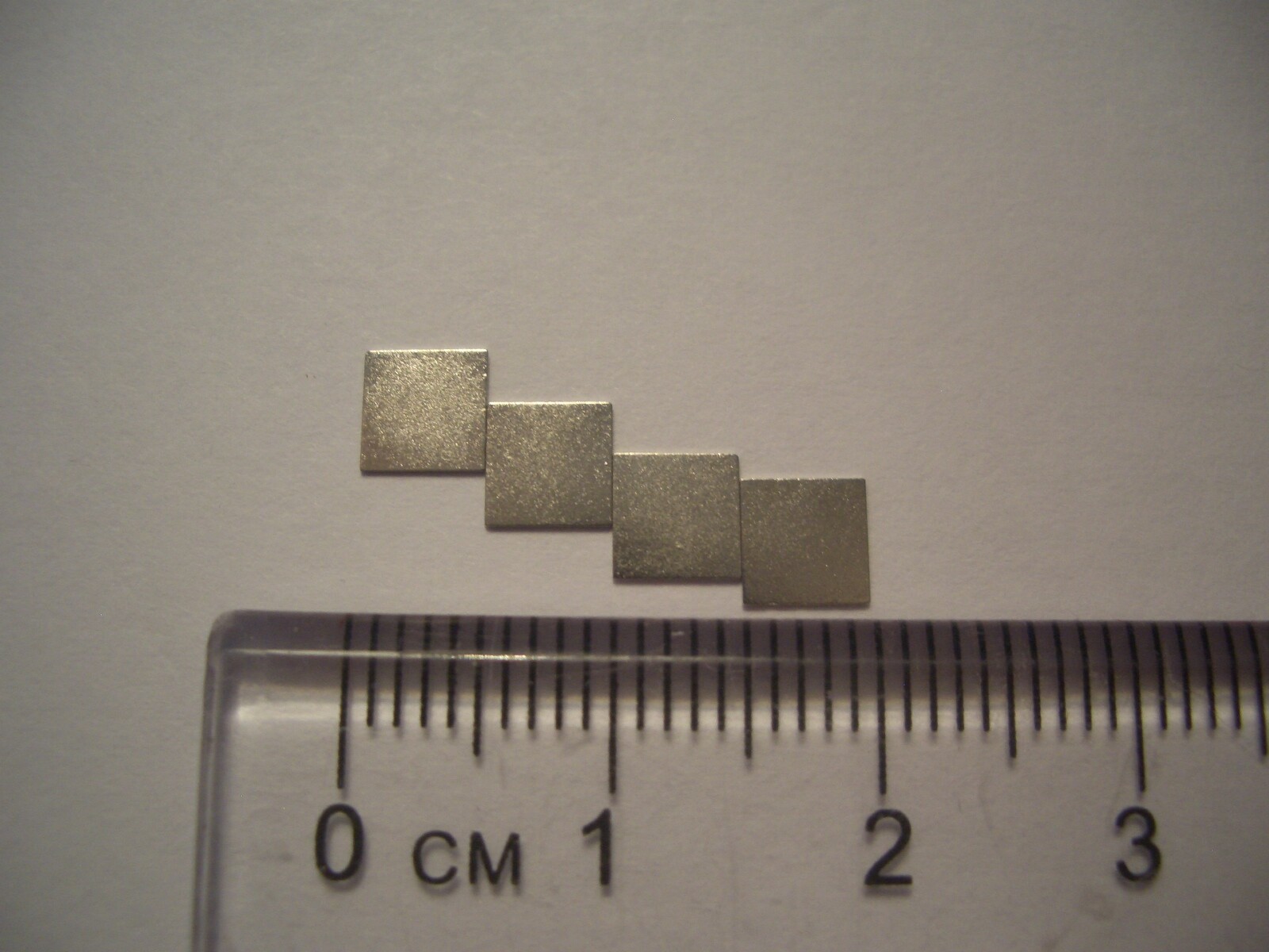 NEW! ultra thin Neodymium Magnet SQUARES 5mm x 5 mm x 0.25mm, N50, 0.25, Qty. 4