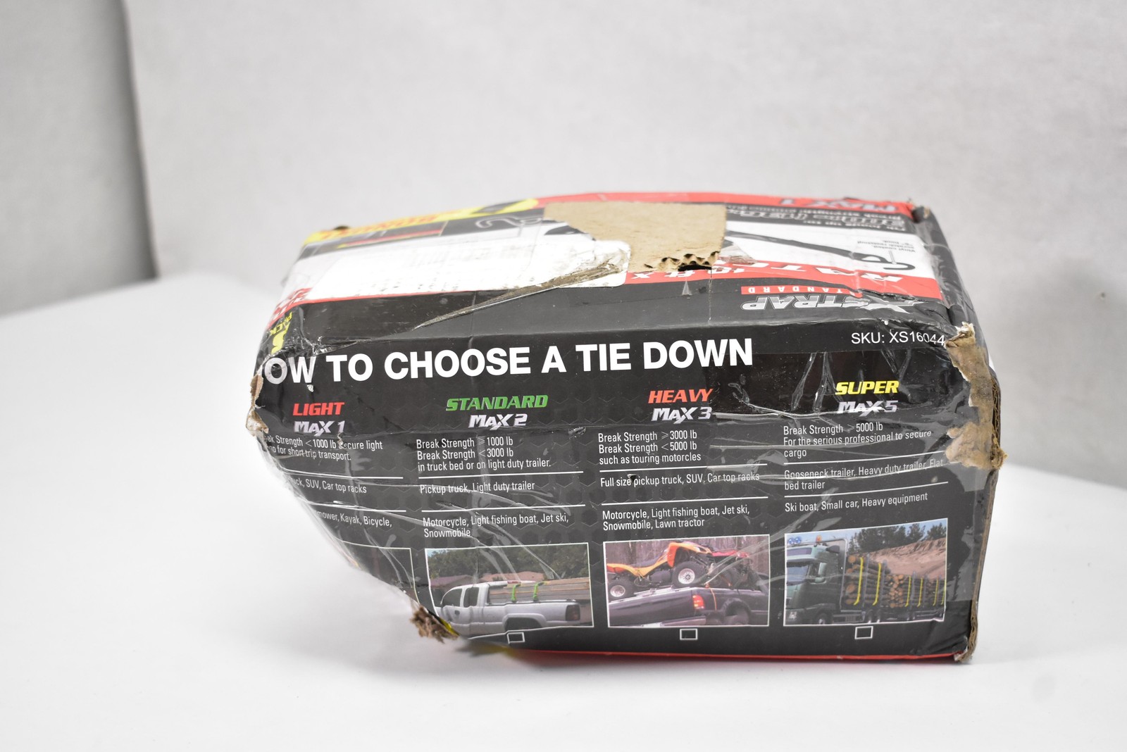 XSTRAP Standard Ratchet Tie Down 10ft x 1in Max 1 300lb Load 900lb Break XS16044