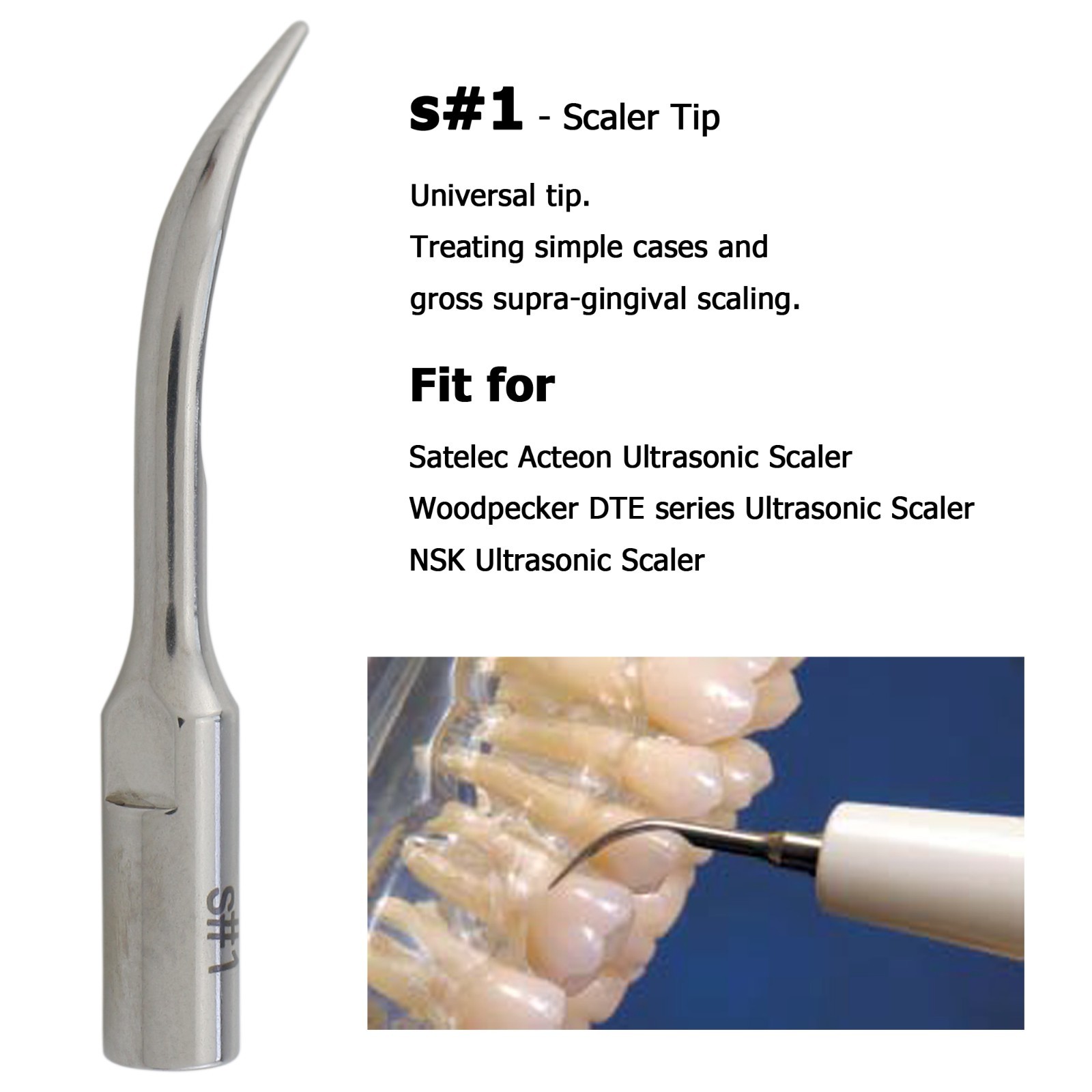 Dental ACTEON NEWTRON P5 XS Ultrasonic Scaler Handpiece Satelec Piezo Tips H3 1S