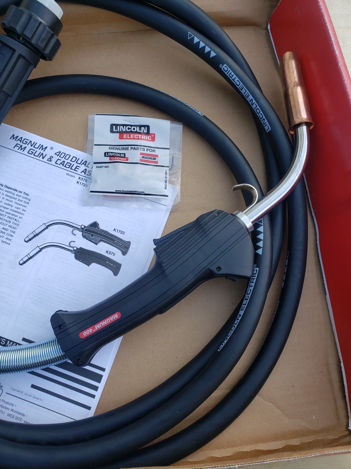 NEW Lincoln Electric MAGNUM 400 DP GUN (DUAL PROCEDURE, FAST-MATE) 15 FT K1723-2