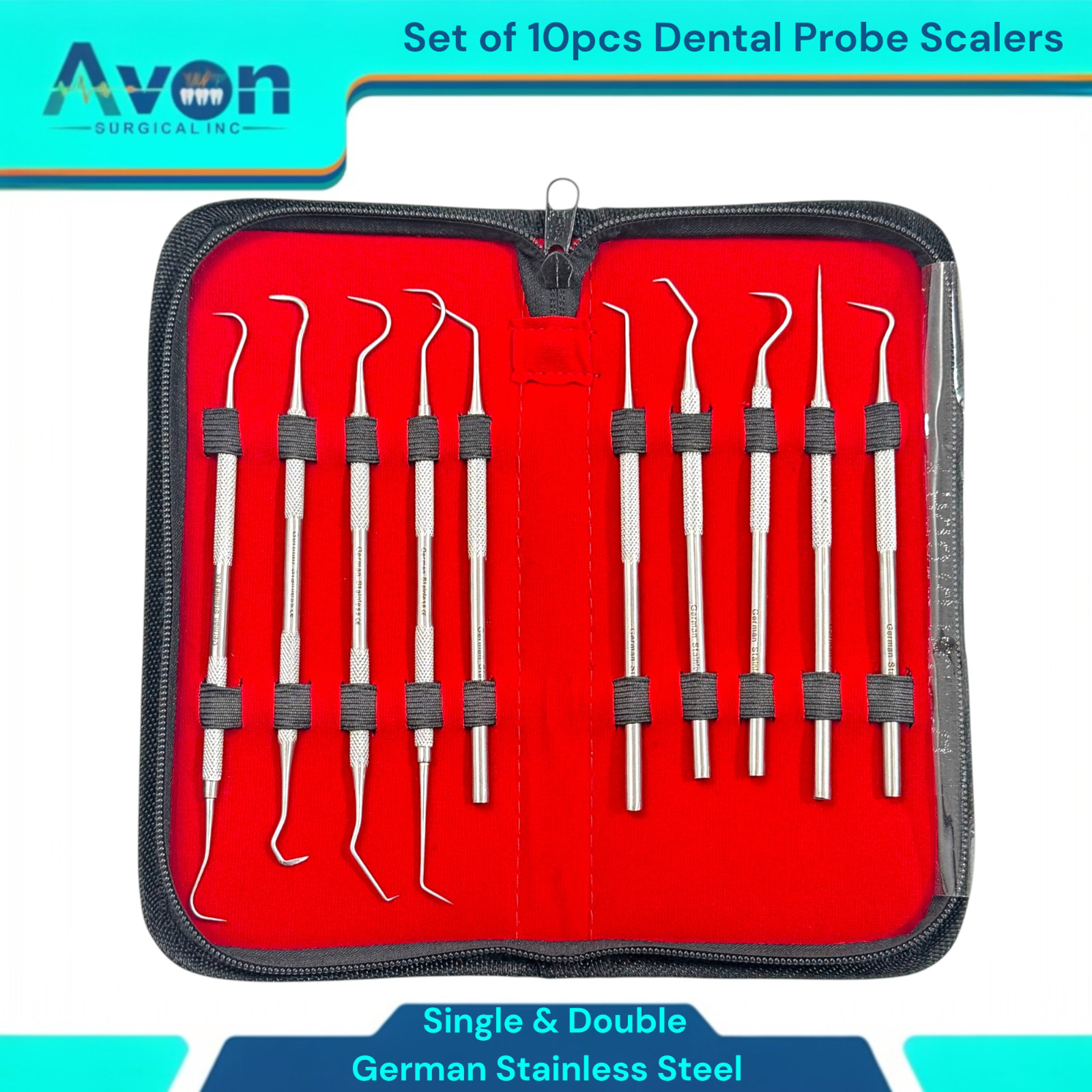 Single & Double Ended Scaler Picks – Precision Dental Hygiene Probes – 10 Pack