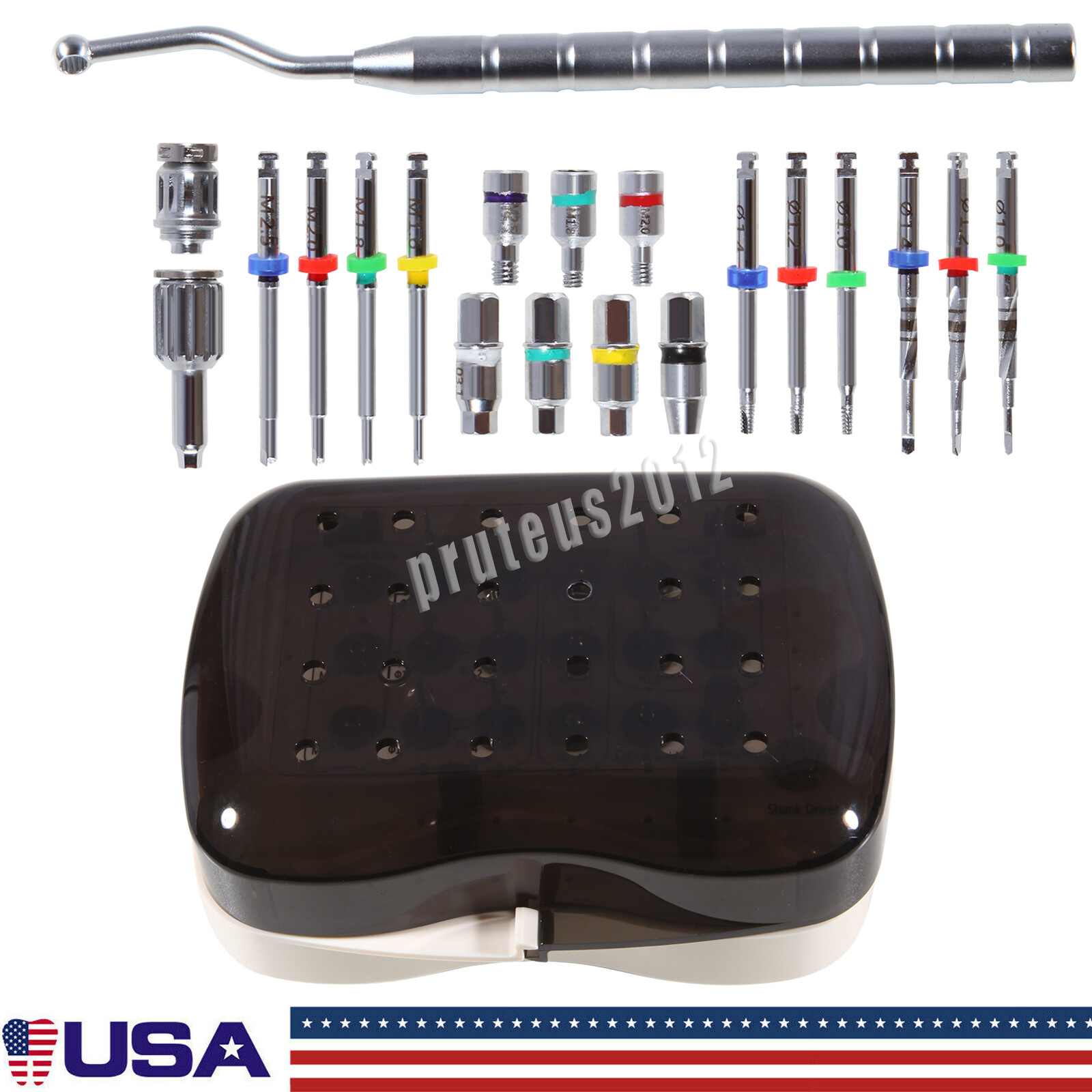 Dental Implant Broken Fractured Screw Removal Kit Drill Guide Remover USA