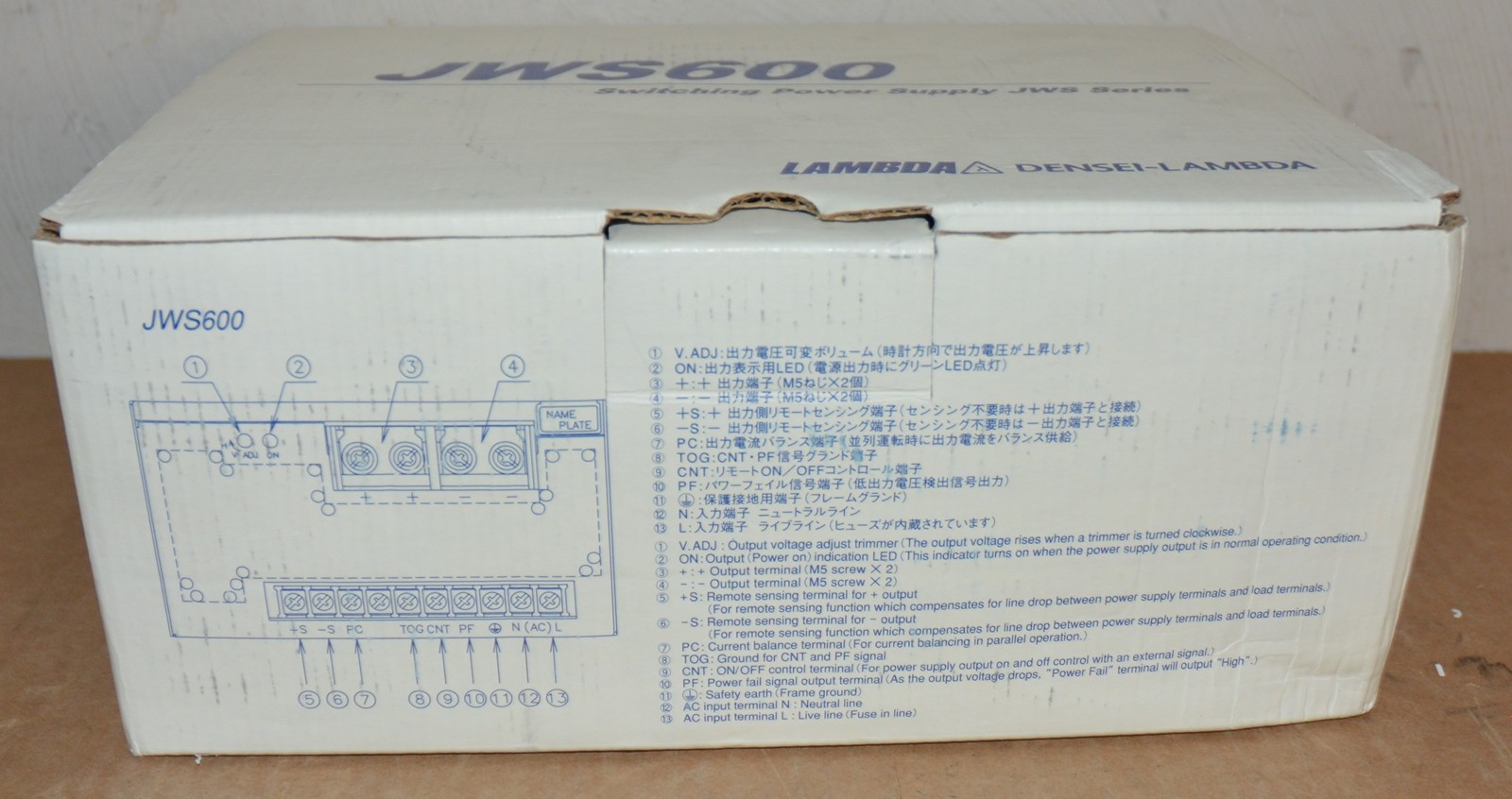 Lambda New JWS600-24 Industrial Switching Power Supply 24 V DC 27 A 600 W