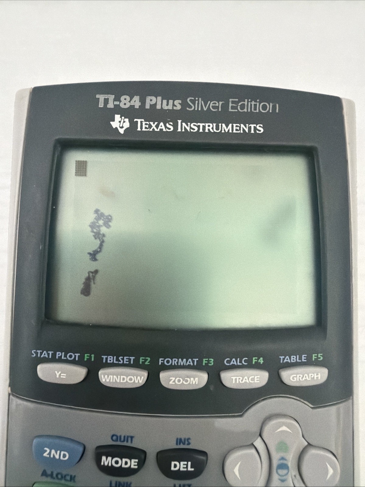 Texas Instruments TI-84 Plus Silver Edition Graphing Calculator No Cover Tested