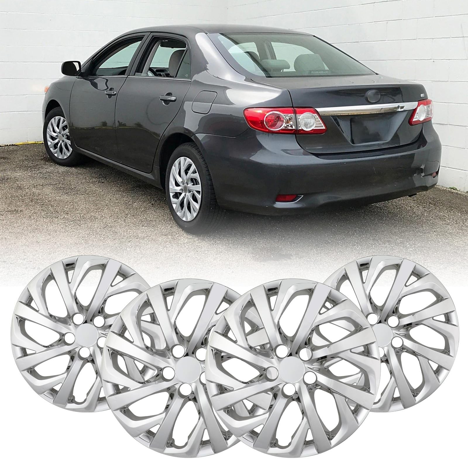 16″ Chrome Wheel Covers Set 4 Toyota Corolla 2009-2026 Matrix 09-14 Steel Wheels