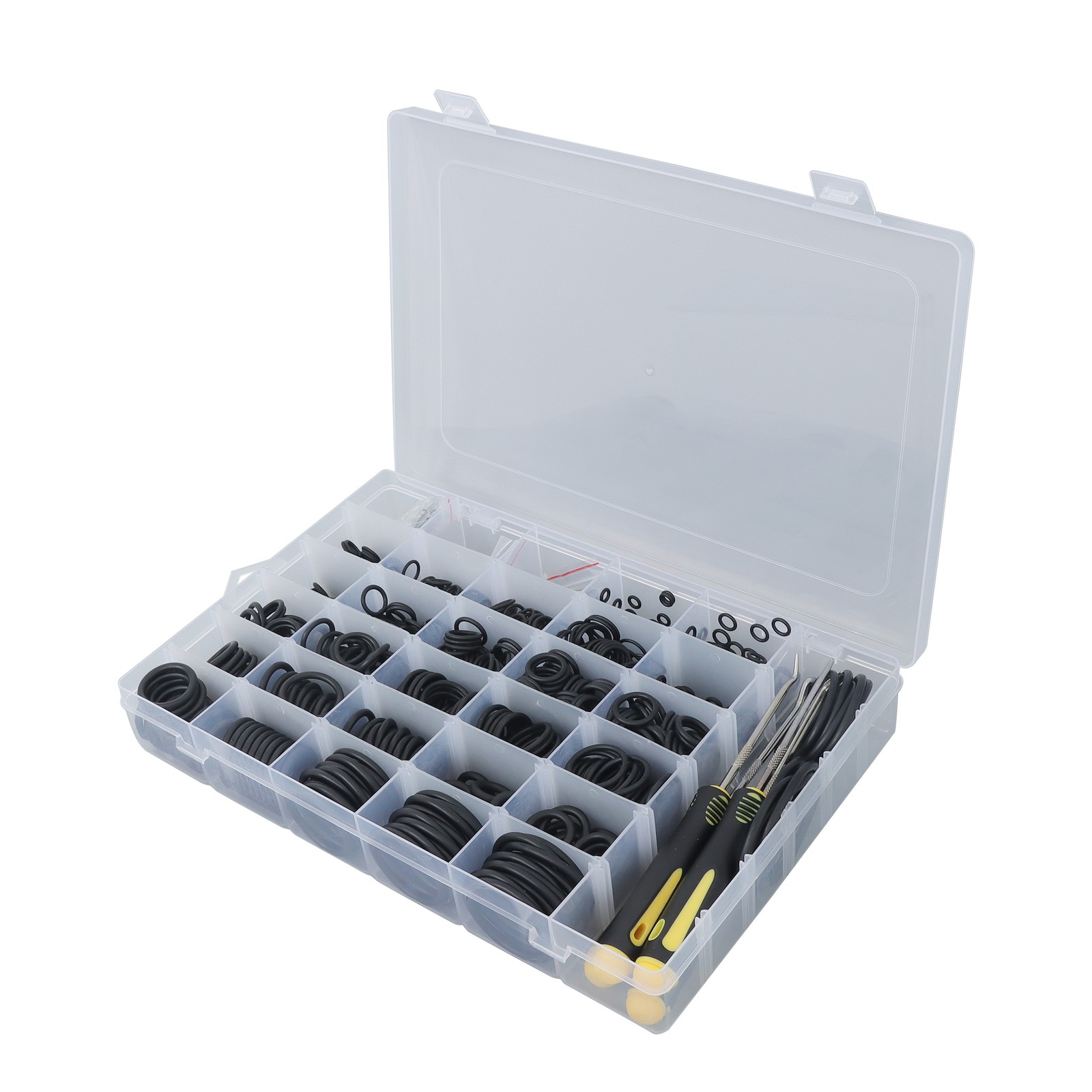 32 Size 1540 Pcs Rubber O-Ring Assortment Kit with Pick & Hook Set OD:4-50mm
