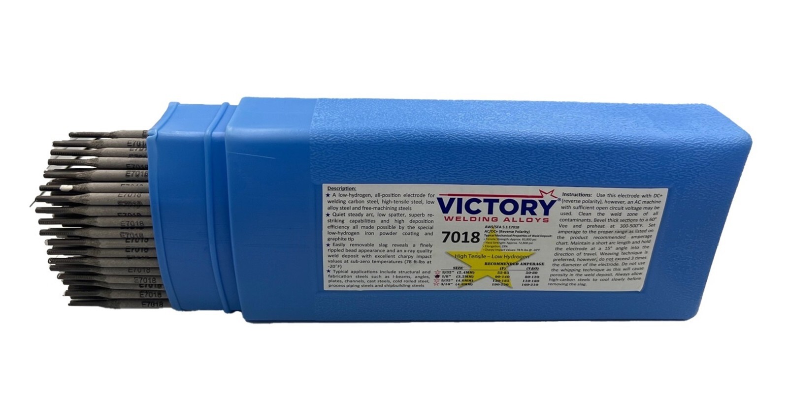 E7018 5/32″ 5Ibs Stick Welding Electrode 7018 Welding Rods 1 Pack 5Ibs