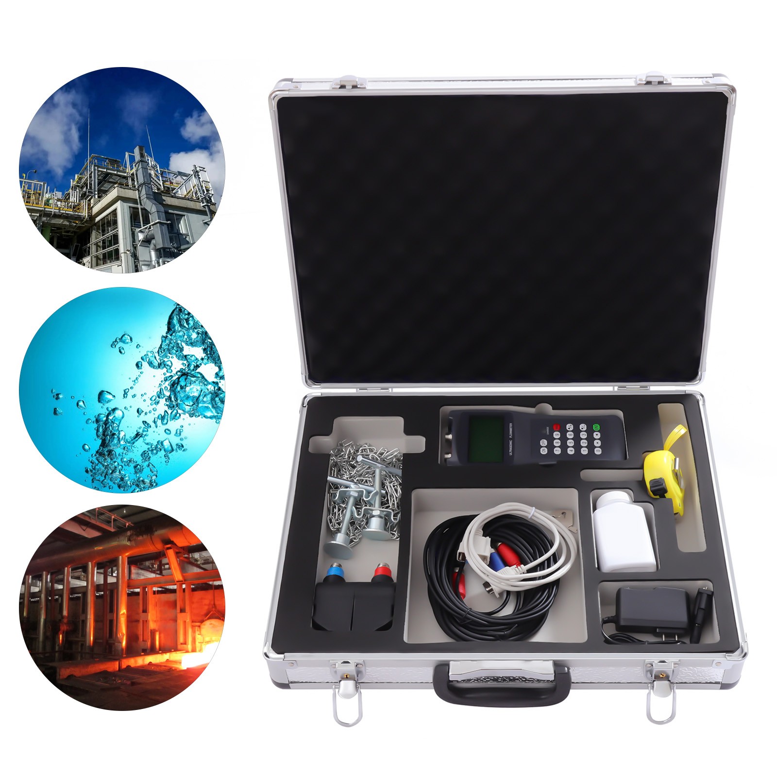 TDS-100H Digital Ultrasonic Liquid Flowmeter Handheld Flow Meter DN50-700 M2