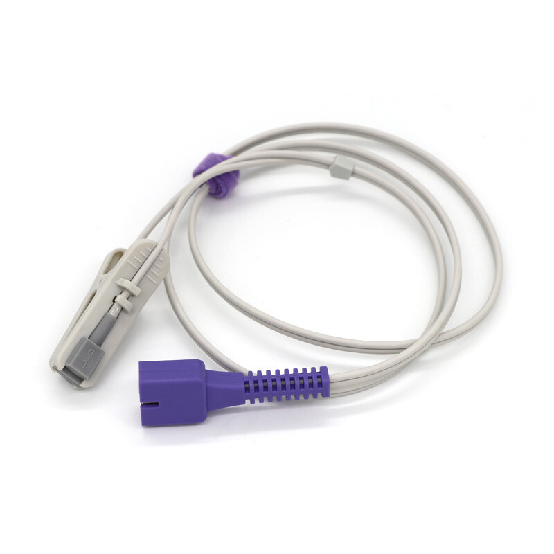 For Nellcor Oximax Adult Ear Clip Spo2 Sensor Oximeter Pulse Probe DB9 Pin 1m