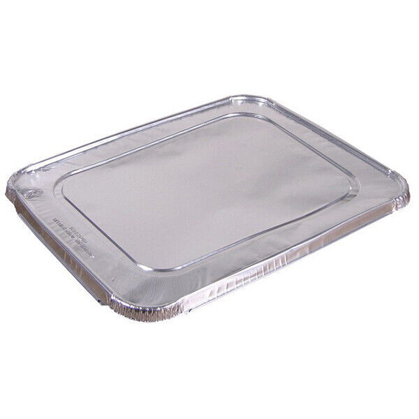 Pactiv Y101230 Aluminum Steam Table Cover Flat Top – Silver (100/Case)
