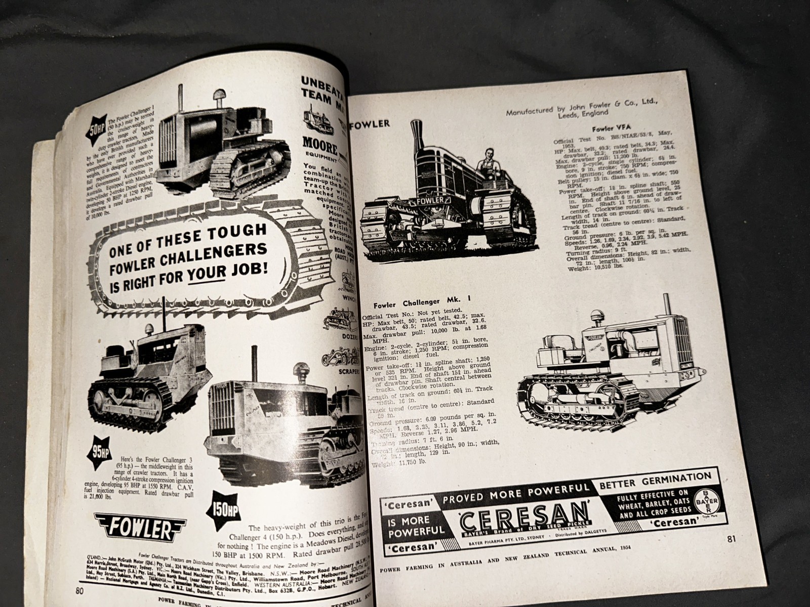 Power Farming in Australia and New Zealand Technical Manual – 1954 – Tractors