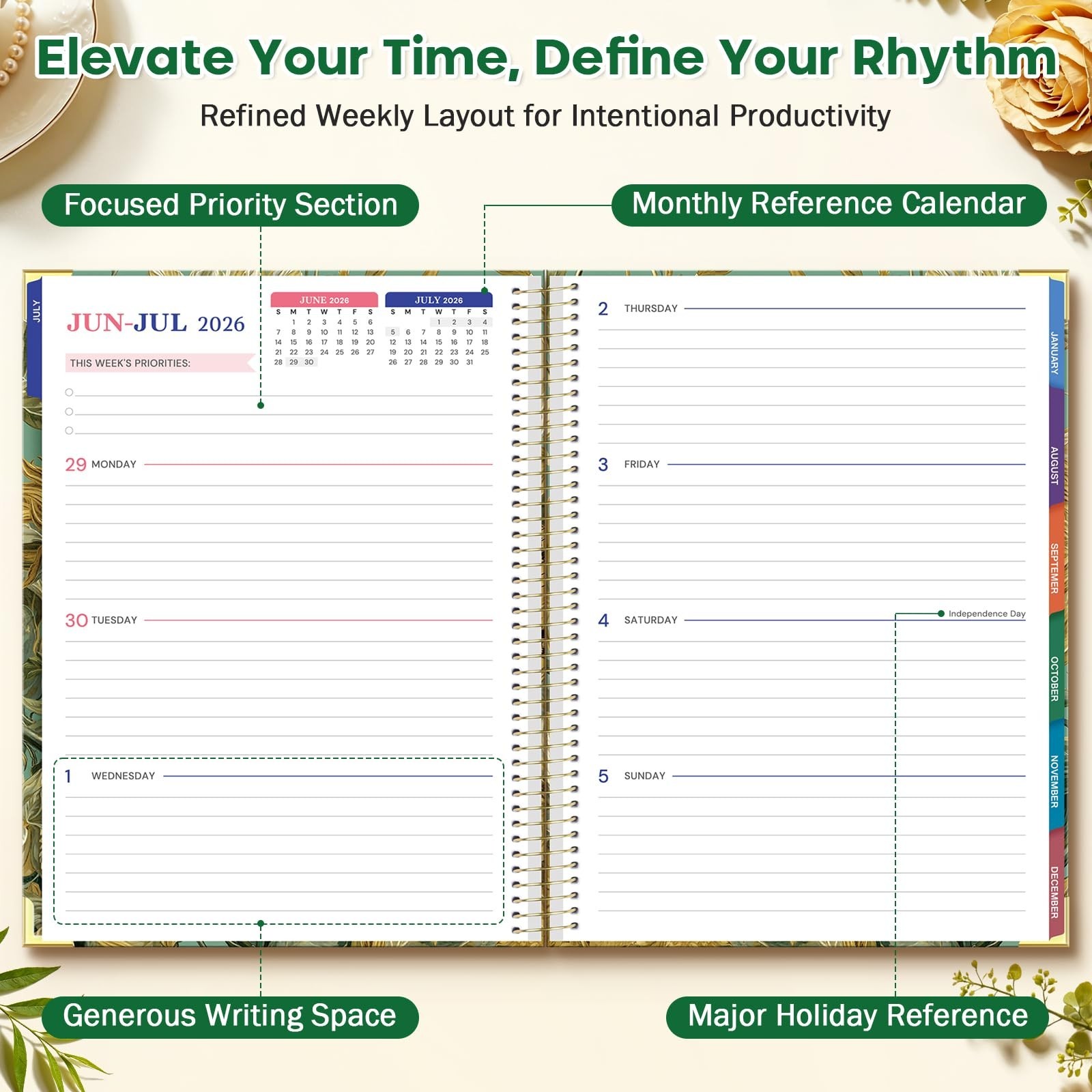 Planner 2026-2027, 8.5″ x 11″ Academic Planner Jul 2026 – Dec 2027,18 Month |…