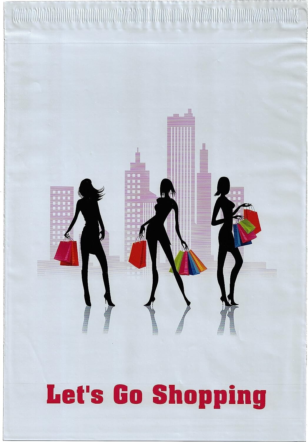 1000 14.5×19 Bags Lets Go Shopping Designer Poly Mailers Envelopes Boutique Bags