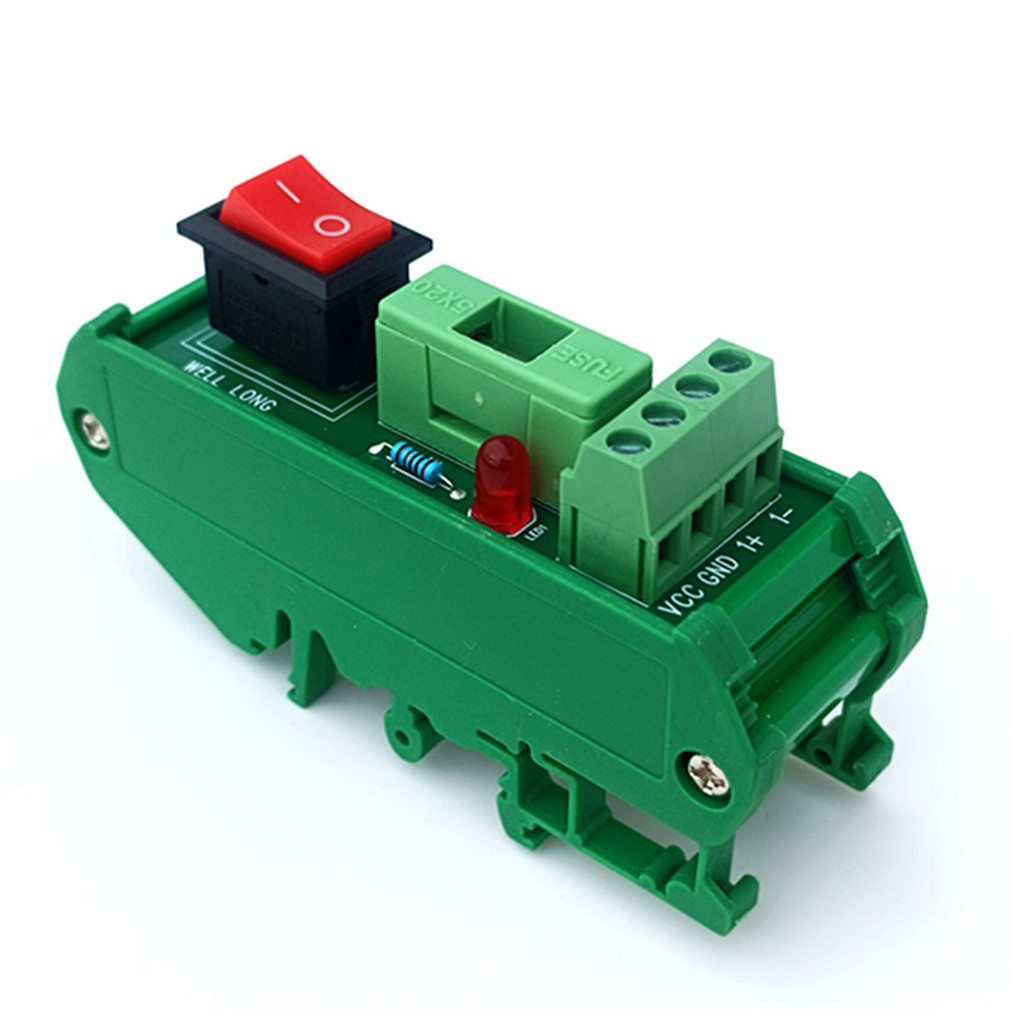 DIN Rail Mount 1 Position Switch DC Power Distribution Strip Module