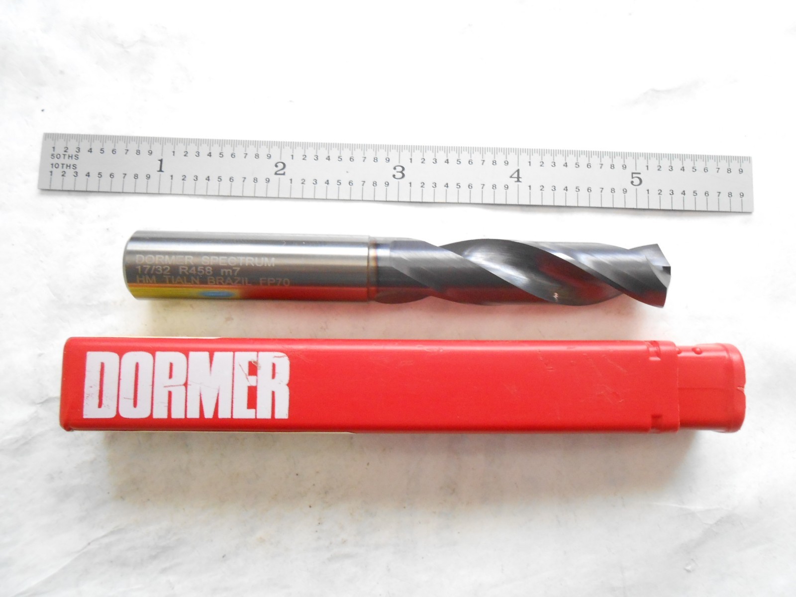 NEW DORMER H.P. 3XD SOLID CARBIDE DRILL 17/32″ CUT DIA. X 60MM FL X 107MM OAL