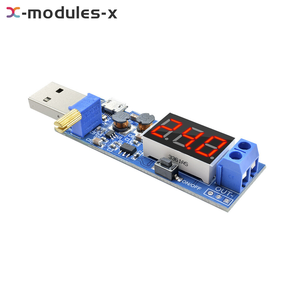 DC-DC 5V to 1.2V-24V USB Step UP/Down Adjustable Converter Power Supply Module