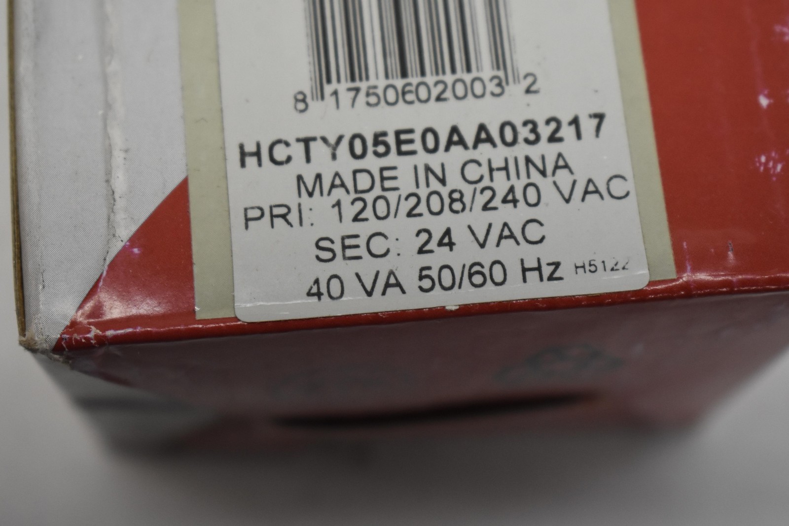 Hartland Controls TP-40VA 40VA Transformer 120/208/240V To 24VAC HCTY05E0AA03