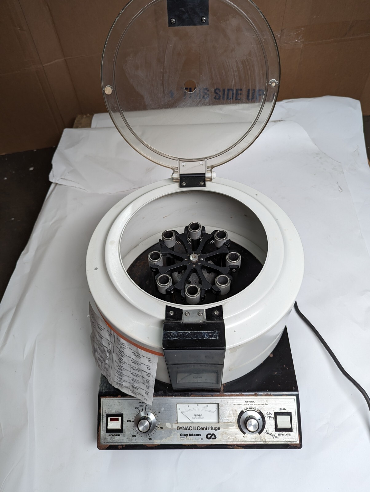 Becton Dickinson Clay Adams Dynac II Centrifuge W/ Rotors 120v – TESTED WORKING