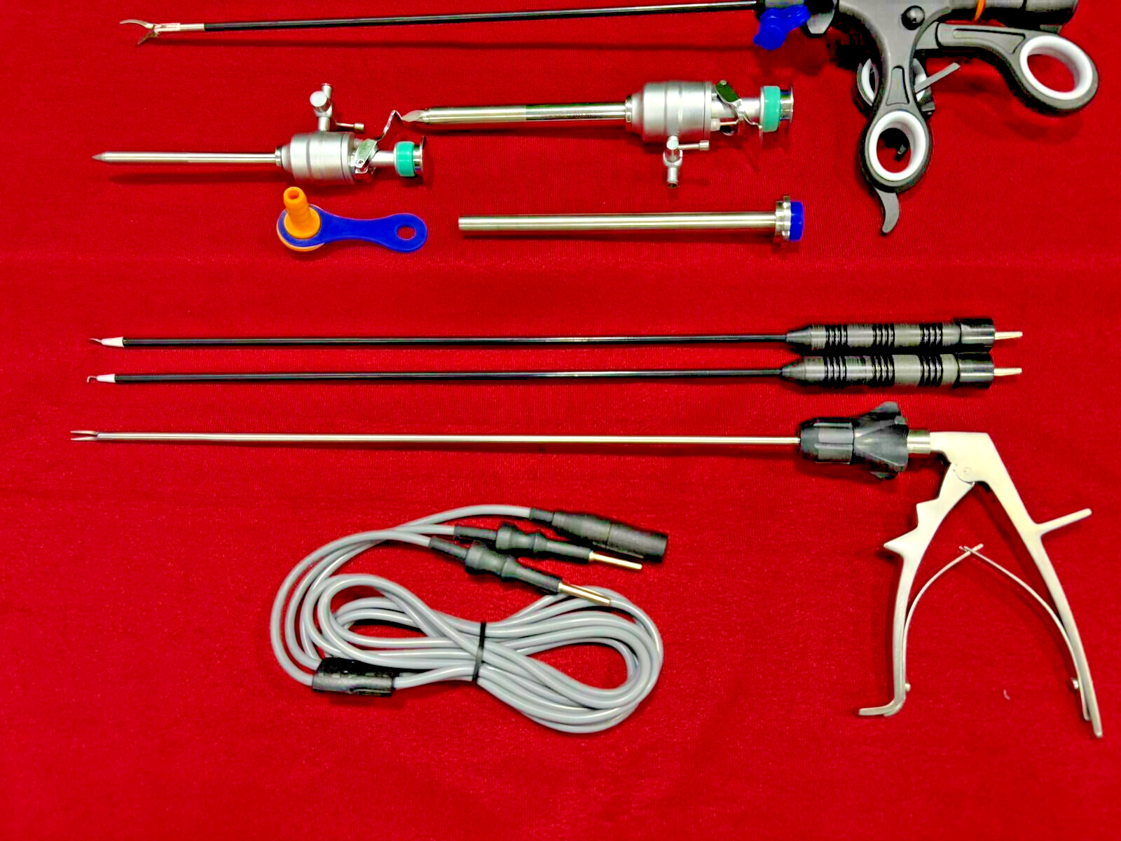 10pc-Laparoscopic Surgery Full Set With Clip Applicator 5mmx330mm SS Reusable