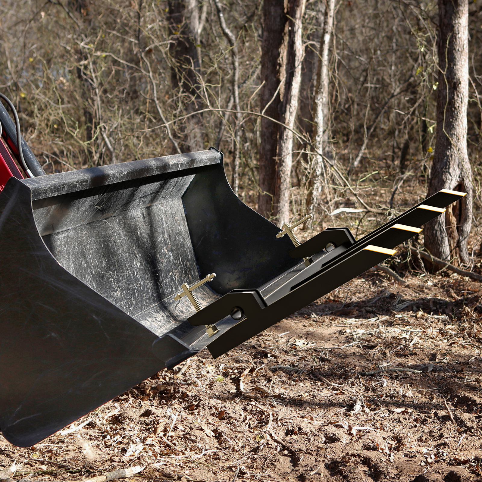 42″ Clamp on Heavy Debris Fork for Tractor Skid Steer Buckets Universal 2500lbs