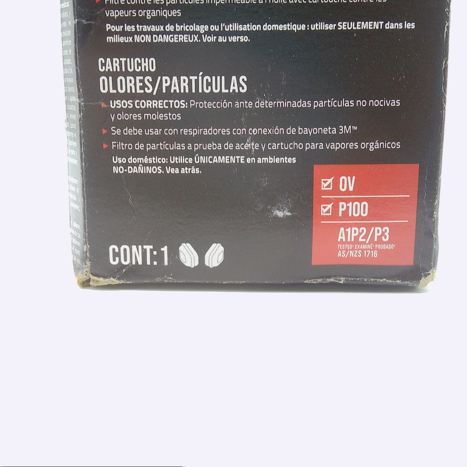 3M 60921 Organic Vapor P100 Replacement Combination Respirator Cartridge Filter