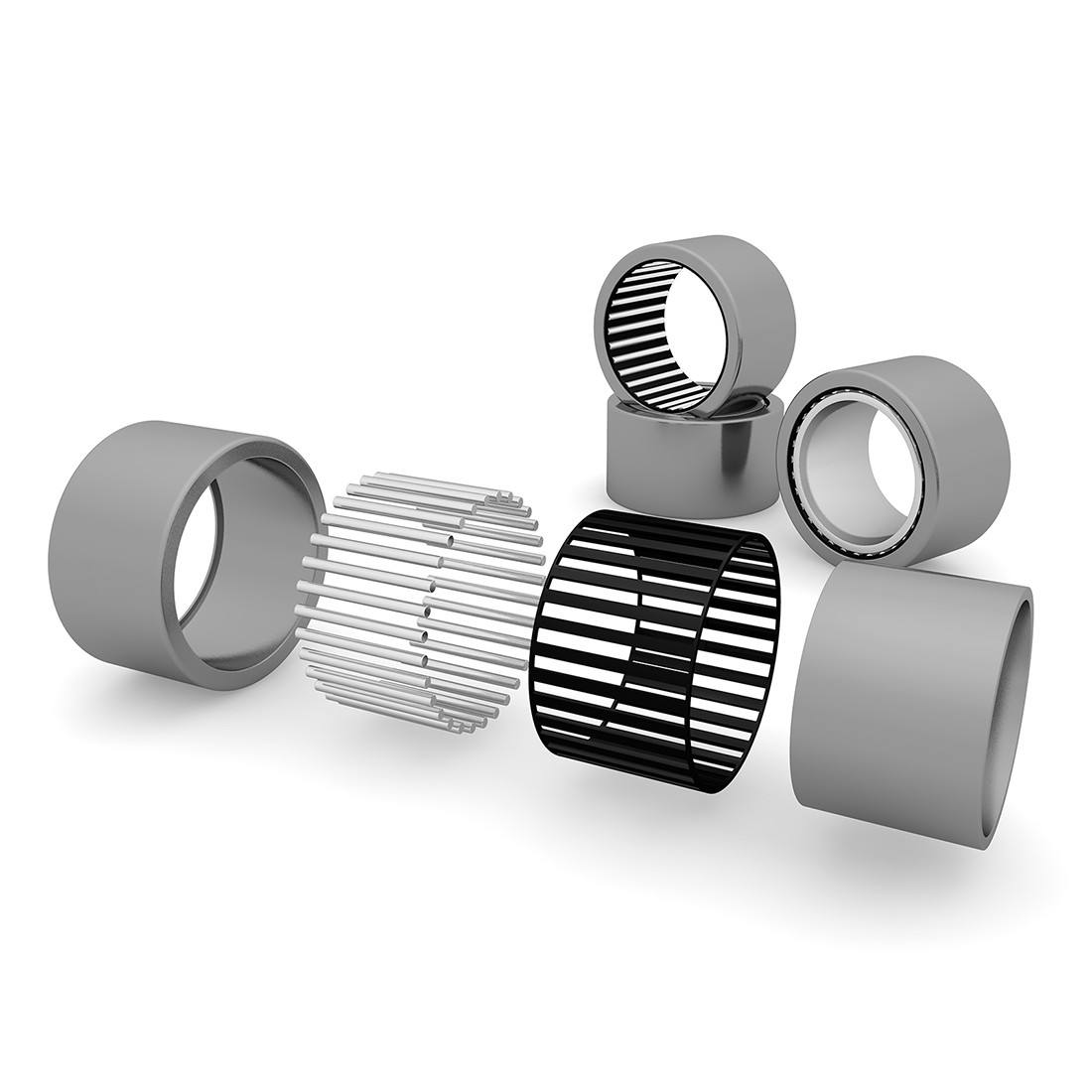 2x B1412 Needle Roller Bearings 7/8″ x 1-1/8″ x 3/4″ Full Complement Drawn Cup