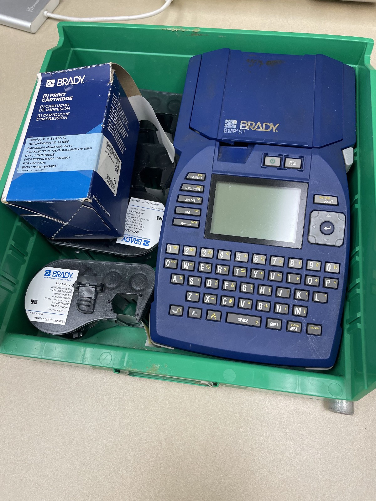 Brady BMP51 Label Maker, Blue Bundled with Spares