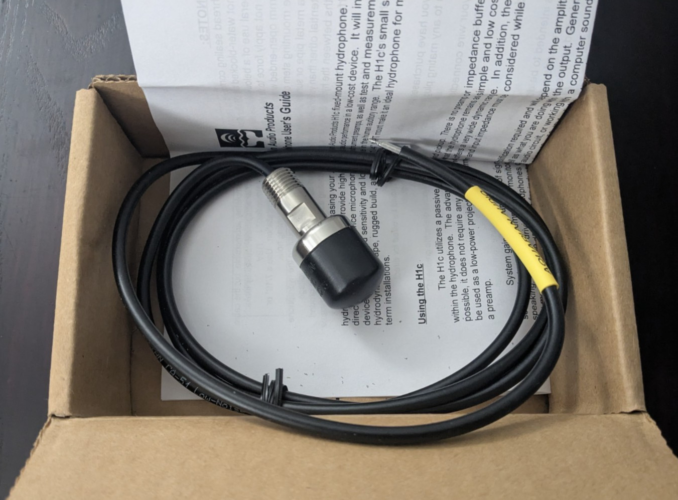 Aquarian Audio Hydrophones Model H1C with 1.5m cable
