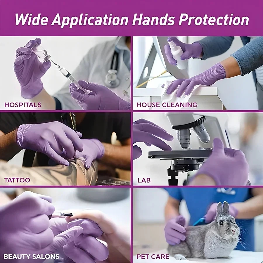 Disposable Nitrile Gloves Powder Free Latex Free Medical Food Grade Gloves