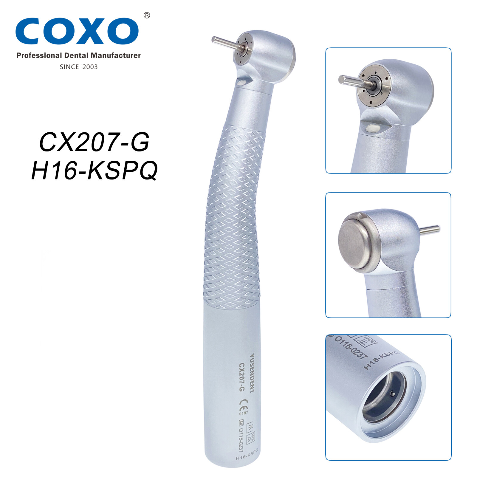 COXO H16-KSPQ Dental LED Fiber Optic HIgh Speed Handpiece Turbine KAVO Multiflex