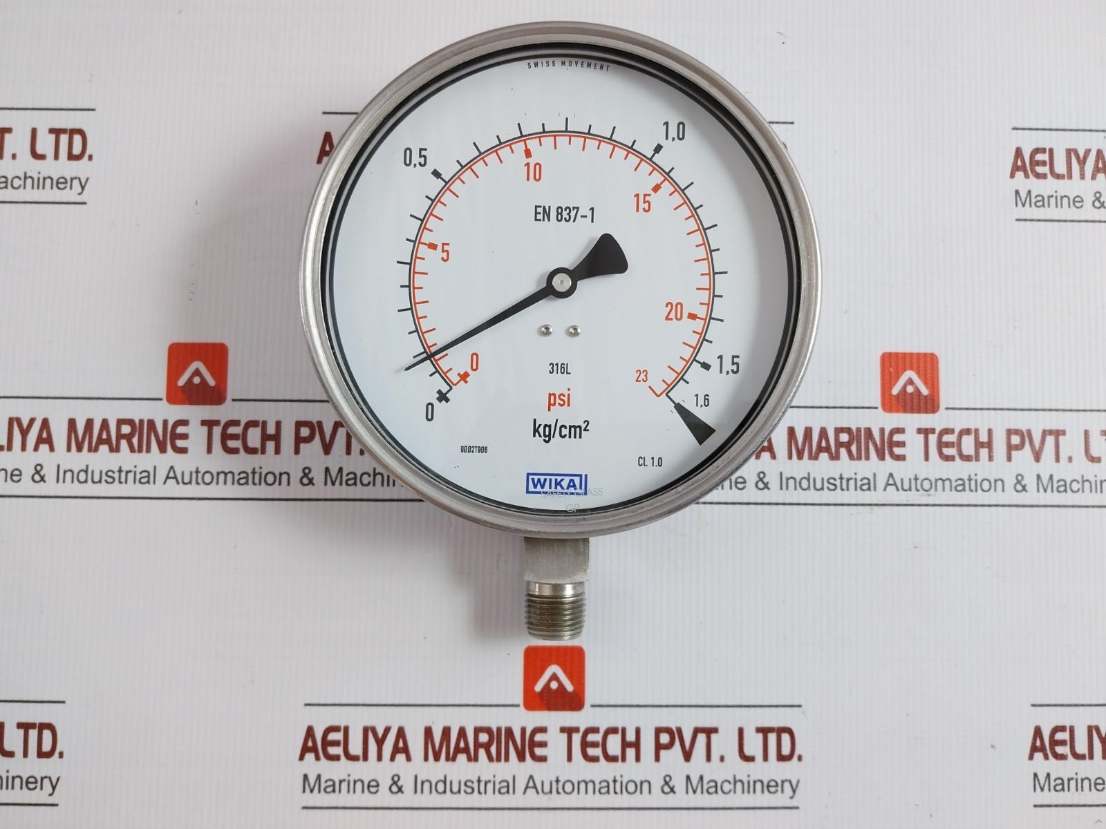 WIKA 232.50.160 Pressure Gauge 0 To 23 PSI-1.6 KG/CM2