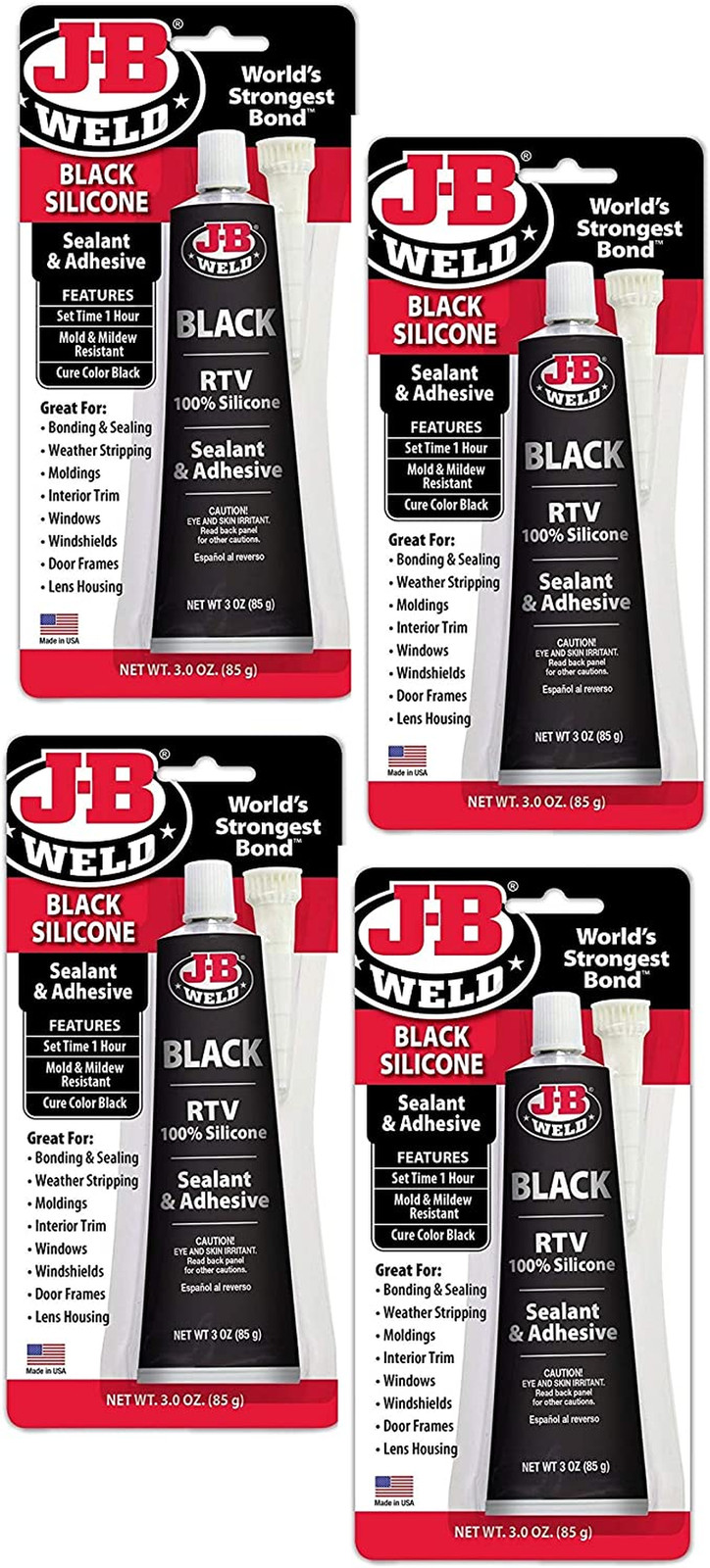 31319 Black RTV Silicone Sealant and Adhesive – 3 Oz.