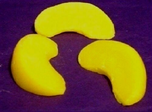 Cling Peach Slices (scented), fake food, wax fruit
