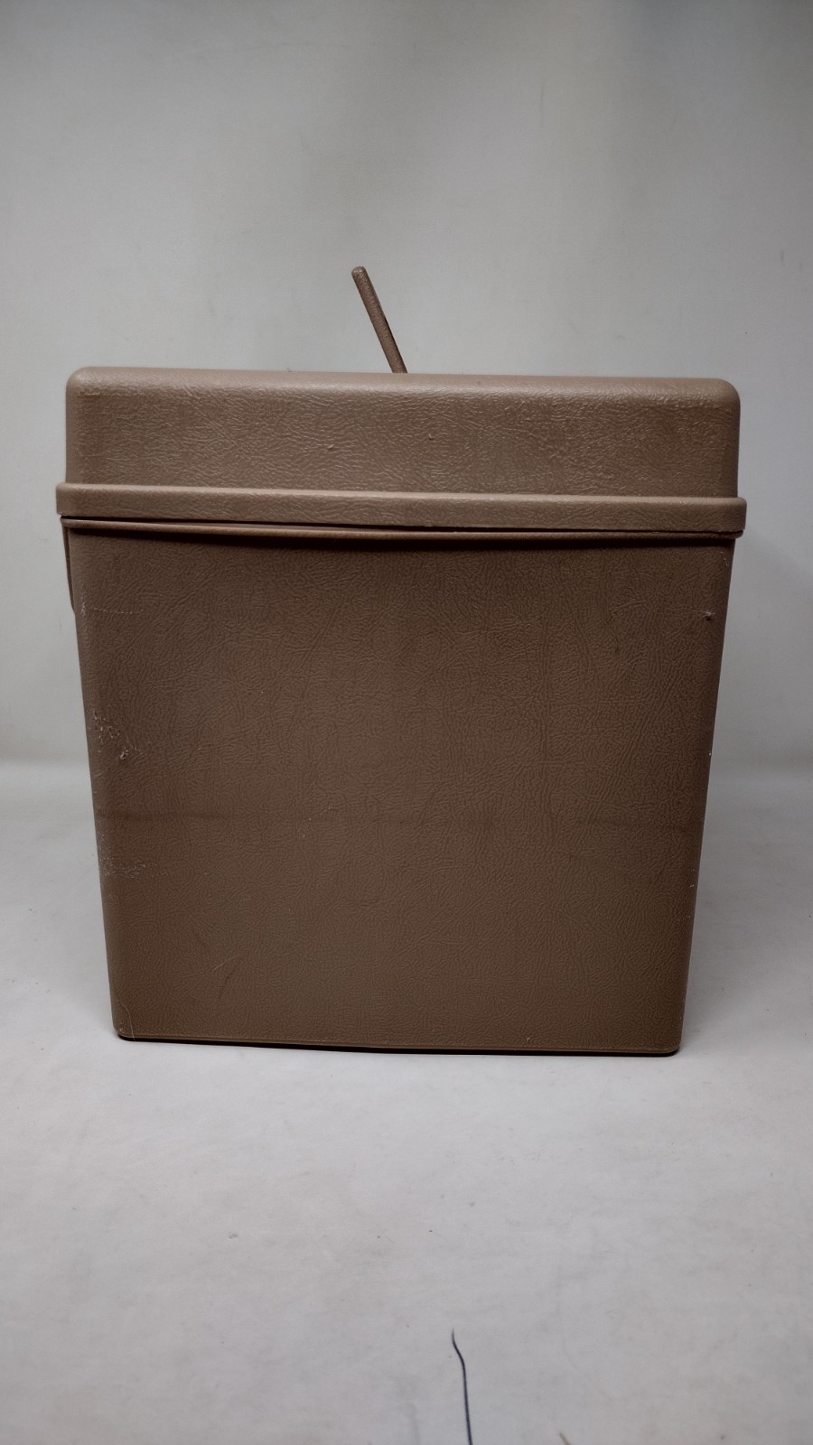 Vintage Sterling Plastics Company Tan jumbo File Folder Box Storage USA 1970s 2
