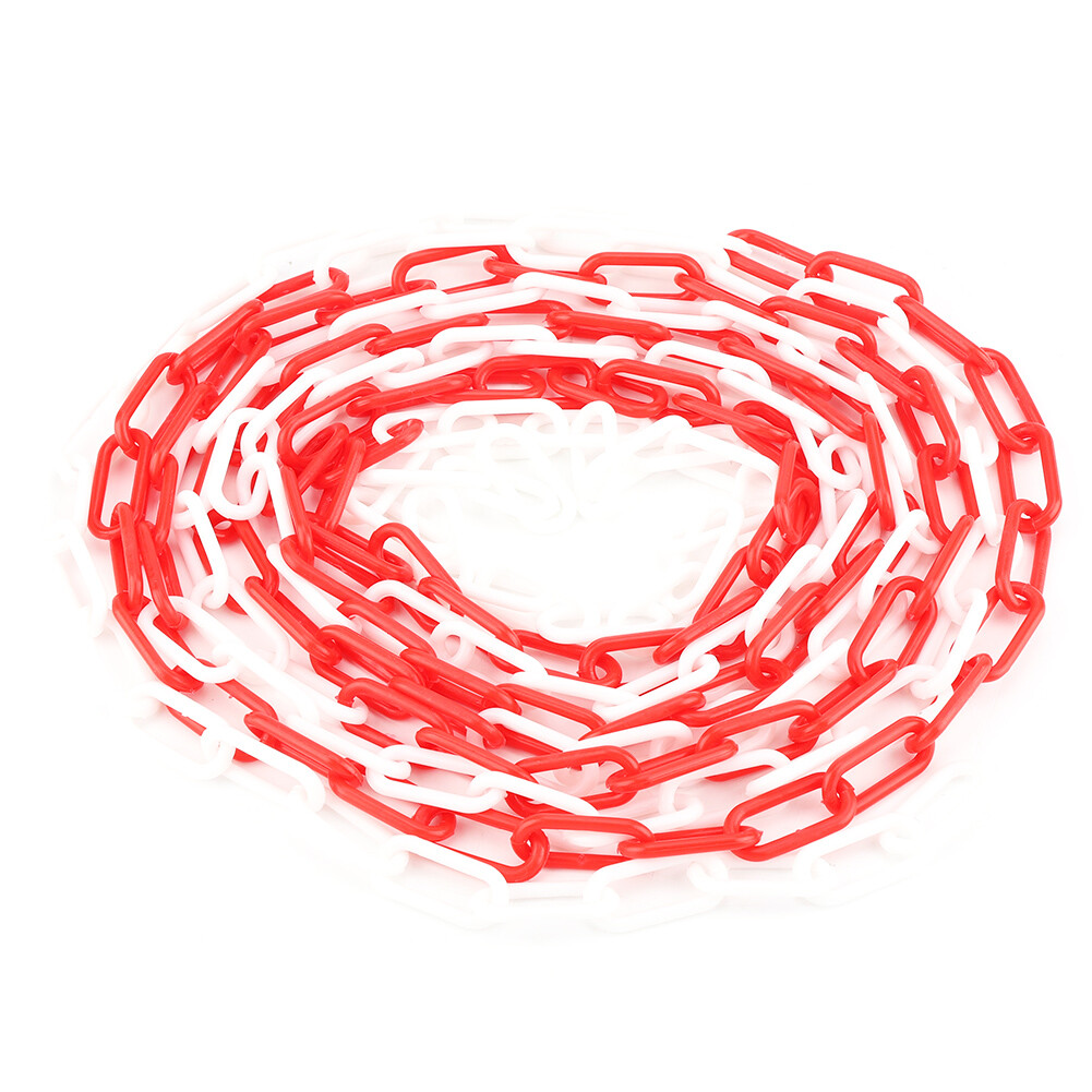 5/10M Plastic Chain Links Chain Barrier Warning Safety Road Decorative Block