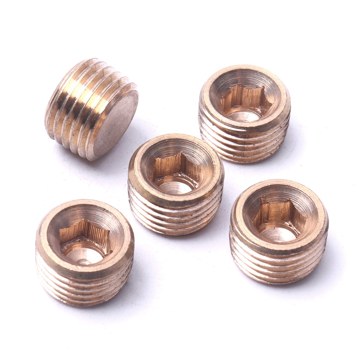 20PCS Pipe Plug 1/8″ 1/4″ 3/8″ 1/2″ Male Thread Hex Internal Head Socket Fitting