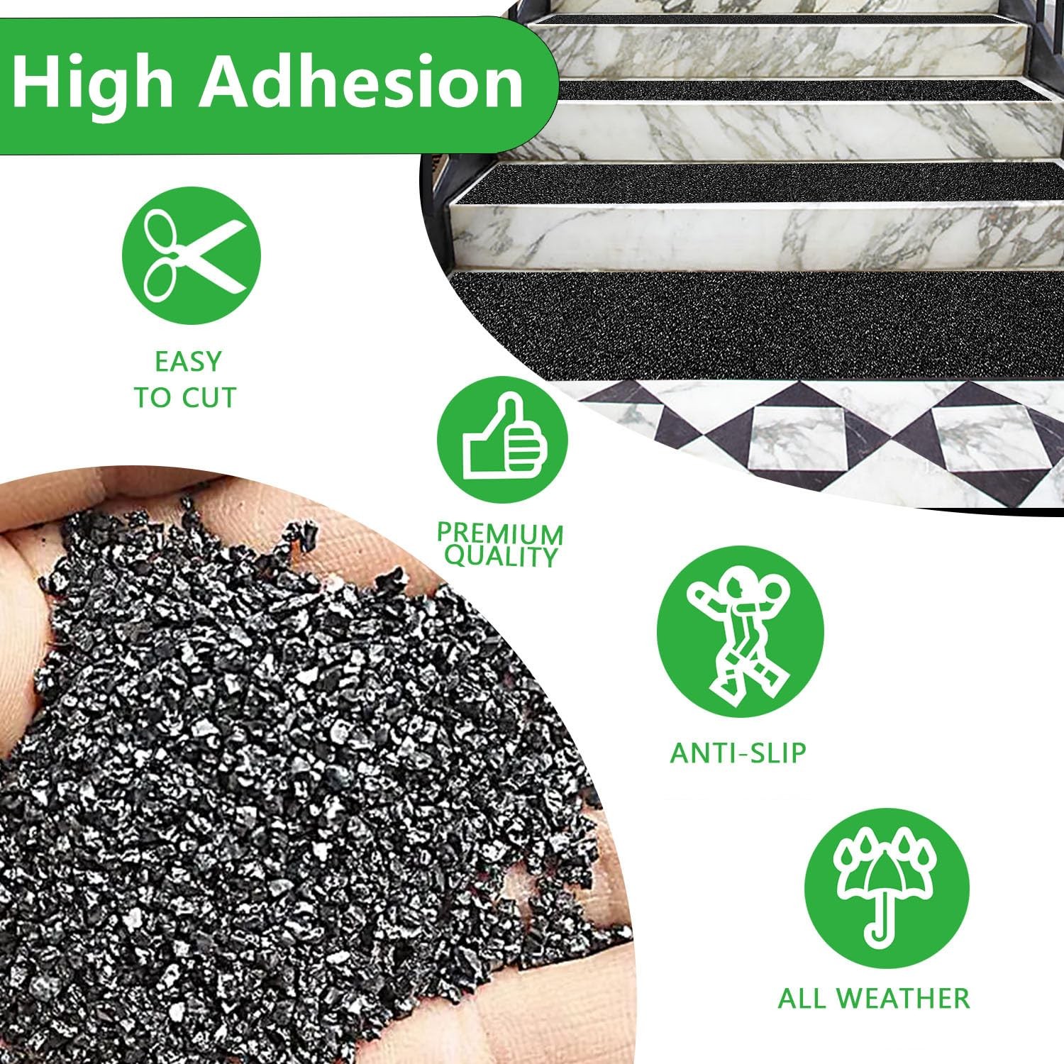 8″ x 35Ft Heavy Duty Anti Slip Tape,80grit Friction,Grip,Abrasive for Stairs …