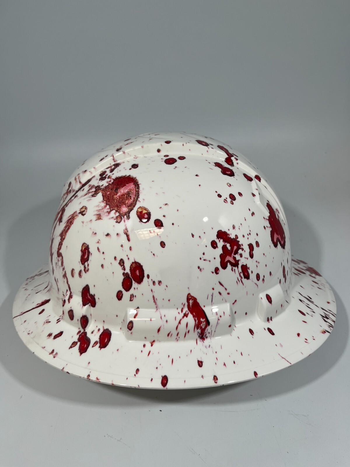 New Full Brim Hard Hat Custom Hydro Dipped HOMICIDE BLOOD SPLATTER
