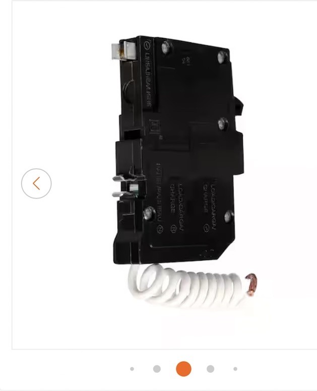 Square D QO120GFICP 20A 1-Pole 120V GFCI Circuit Breaker, Black