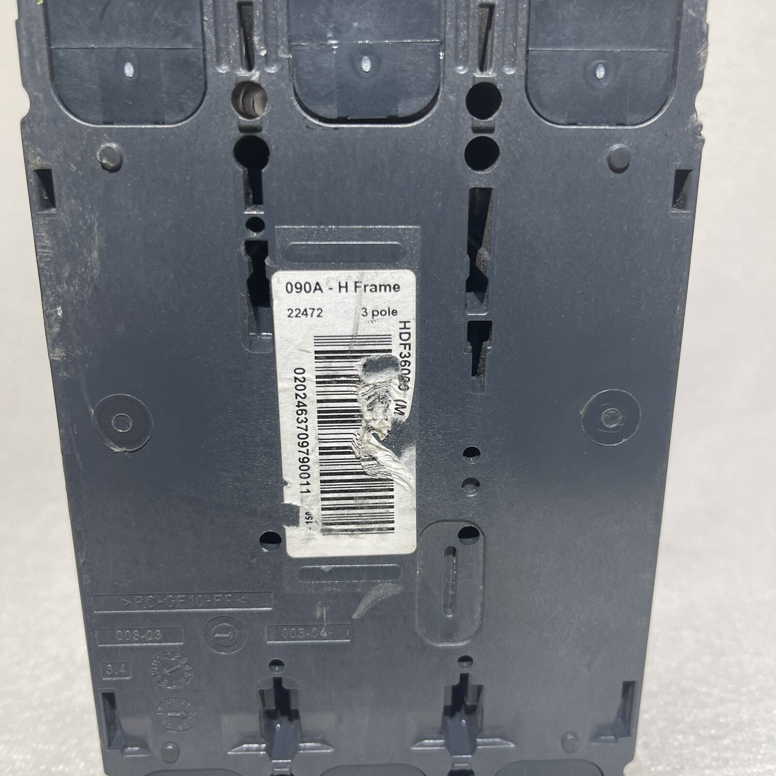 Square D HDF36090 90 A 3 P 600 VAC H Frame PowerPact Molded Case Breaker