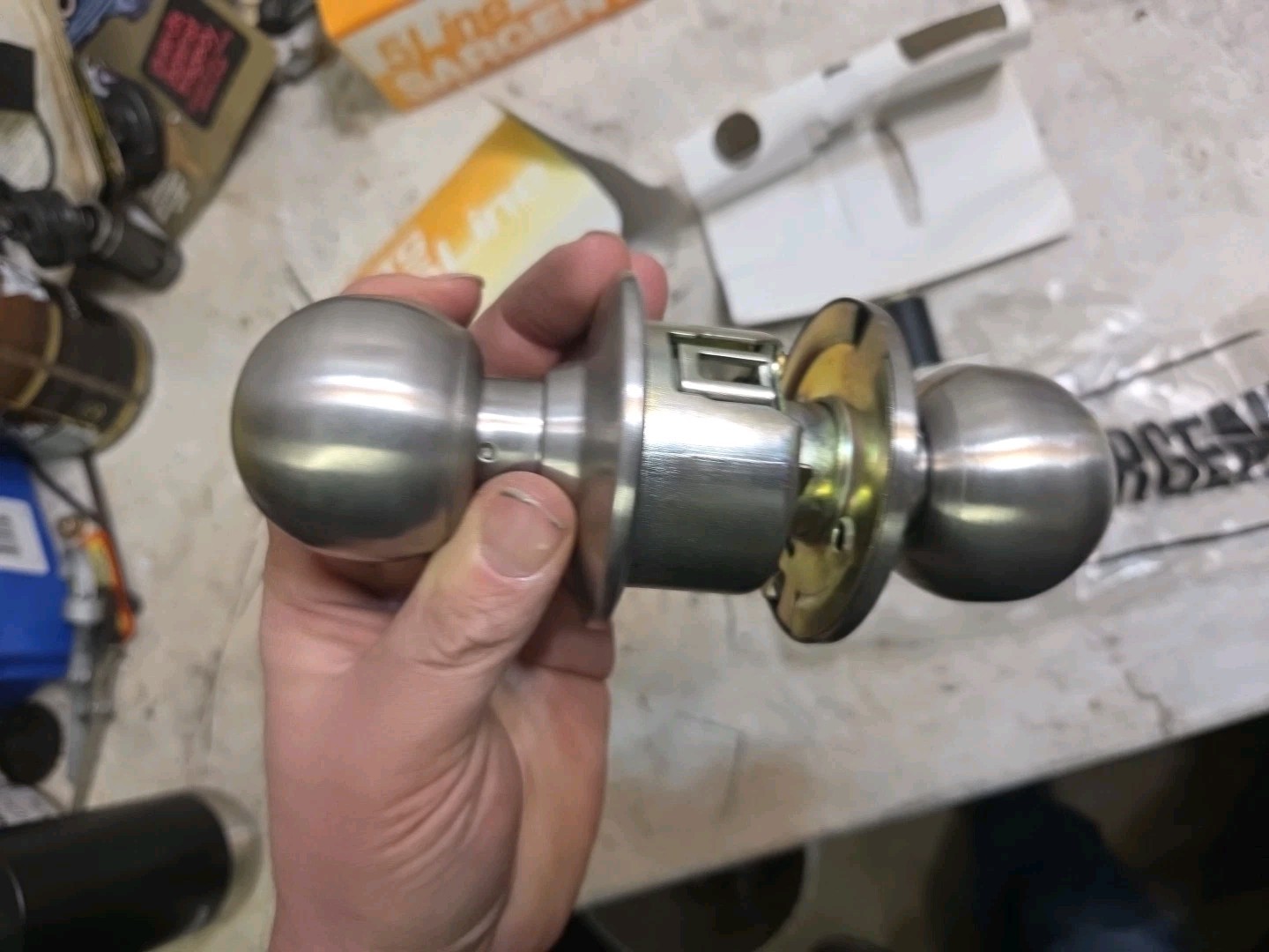 Sargent 5 Line Bored Cylindrical, Door Knob Handle (Stainless) Nos Passage