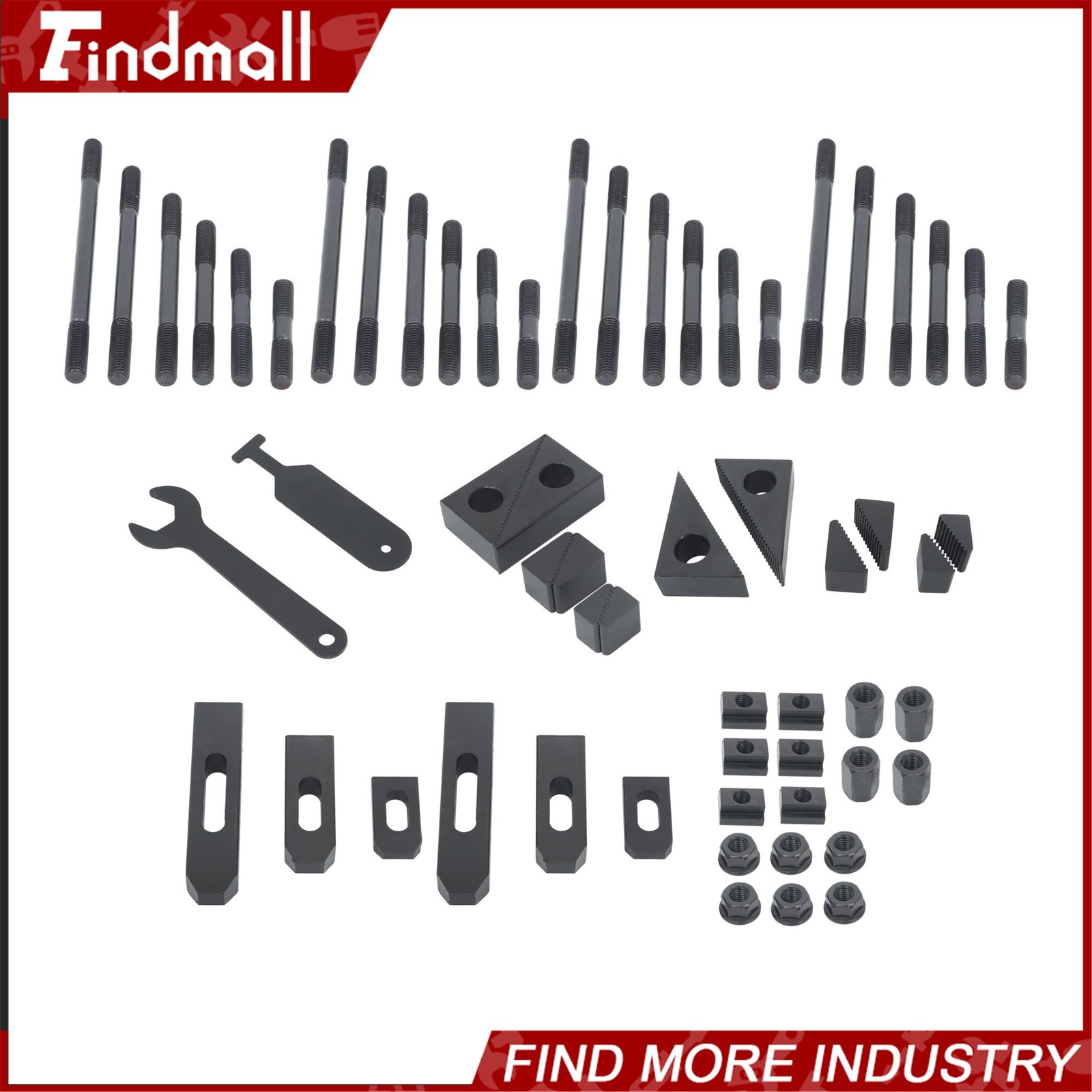 Findmall 5/8 Inch T-Slot Clamping Set 60pcs 1/2″-13 UNC Thread Industrial Grade