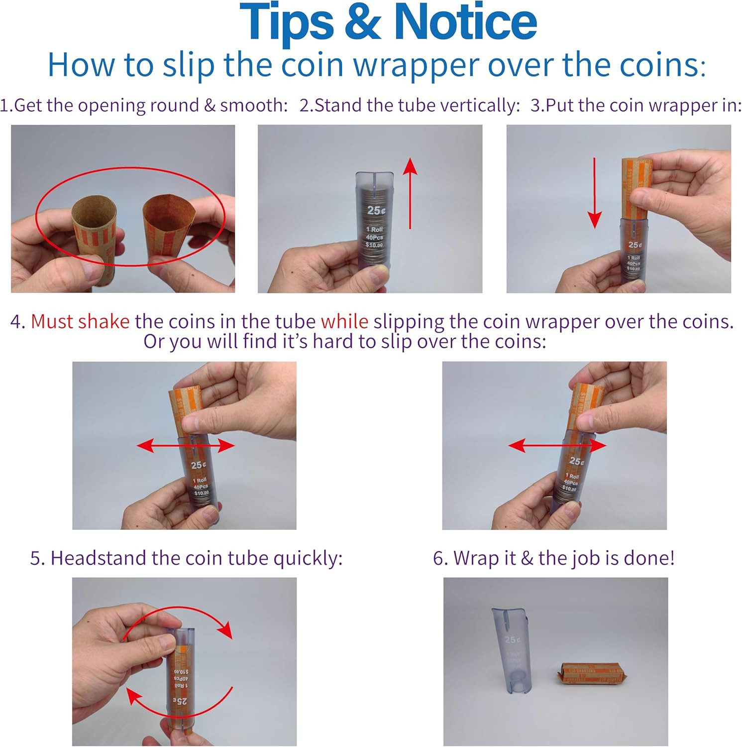 Coin Counter Coin Sorter Tube｜Creative 5-in-1 Change Sorter Coin Organizer｜Chang