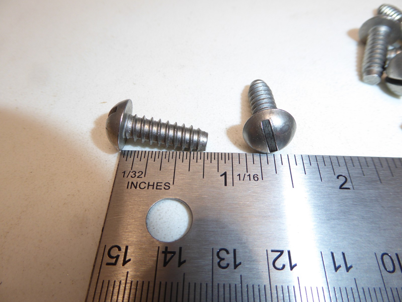 #14 x 3/4″ Rnd Hd Steel Slotted Tapping Sheet Metal Screw VINTAGE USA NEW Qty 20